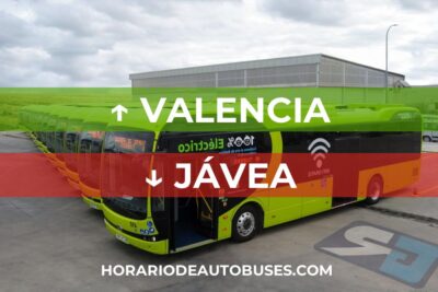 Valencia - Jávea - Horario de Autobuses