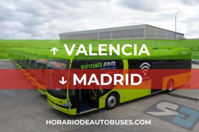 Horario de Autobuses Valencia ⇒ Madrid