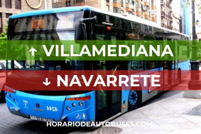 Horario de autobús Villamediana - Navarrete