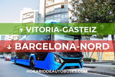 Horario de autobuses de Vitoria-Gasteiz a Barcelona-Nord