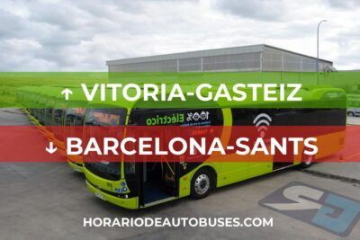 Horario de autobuses de Vitoria-Gasteiz a Barcelona-Sants