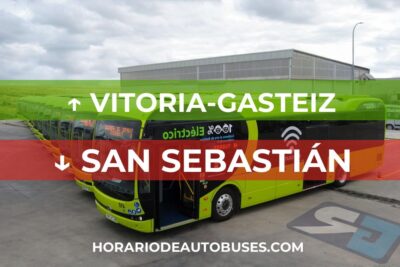 Horario de Autobuses Vitoria-Gasteiz ⇒ San Sebastián