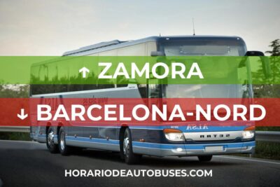 Horario de Autobuses Zamora ⇒ Barcelona-Nord