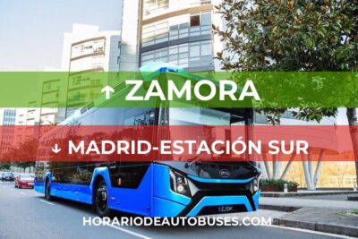 Horario de autobuses desde Zamora hasta Madrid-Estación Sur