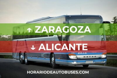 Horario de autobuses de Zaragoza a Alicante