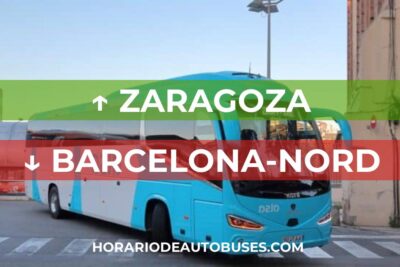 Horario de autobús Zaragoza - Barcelona-Nord