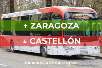 Zaragoza - Castellón: Horario de autobuses