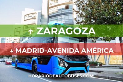 Horario de bus Zaragoza - Madrid-Avenida América