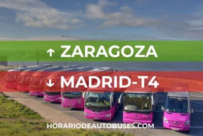 Horario de Autobuses Zaragoza ⇒ Madrid-T4