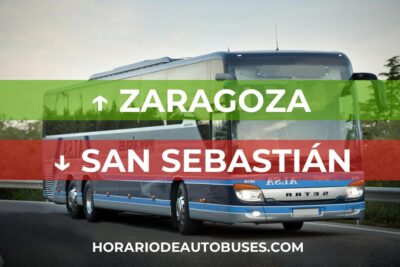 Horario de Autobuses Zaragoza ⇒ San Sebastián