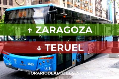 Horario de autobuses de Zaragoza a Teruel