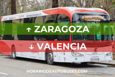 Horario de bus Zaragoza - Valencia